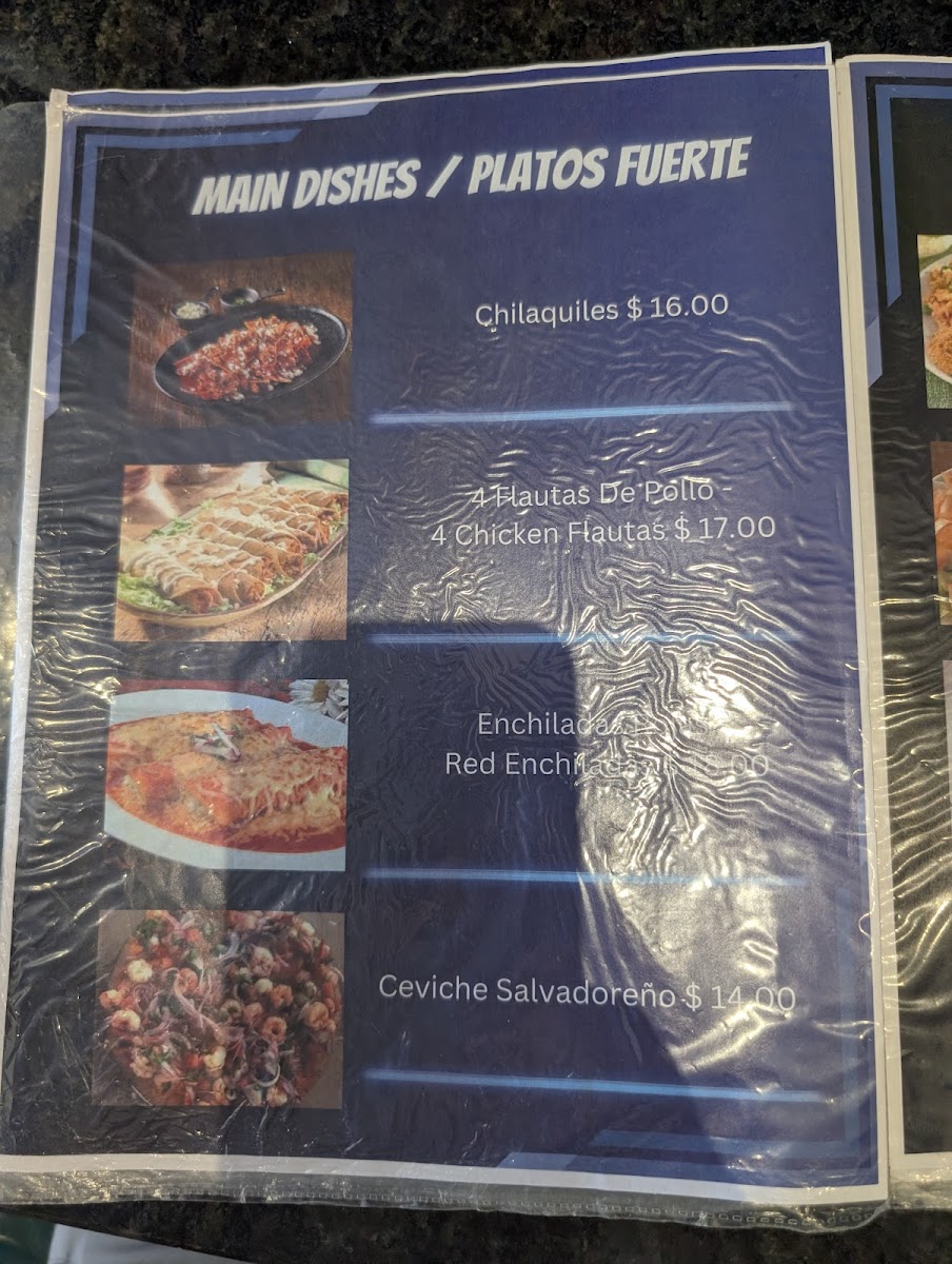 Menu 100% Salvadoreño Restaurant & Take Out-7