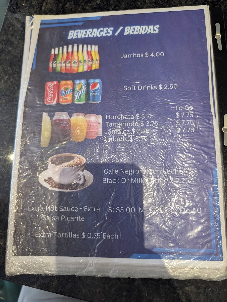 Menu 100% Salvadoreño Restaurant & Take Out-9