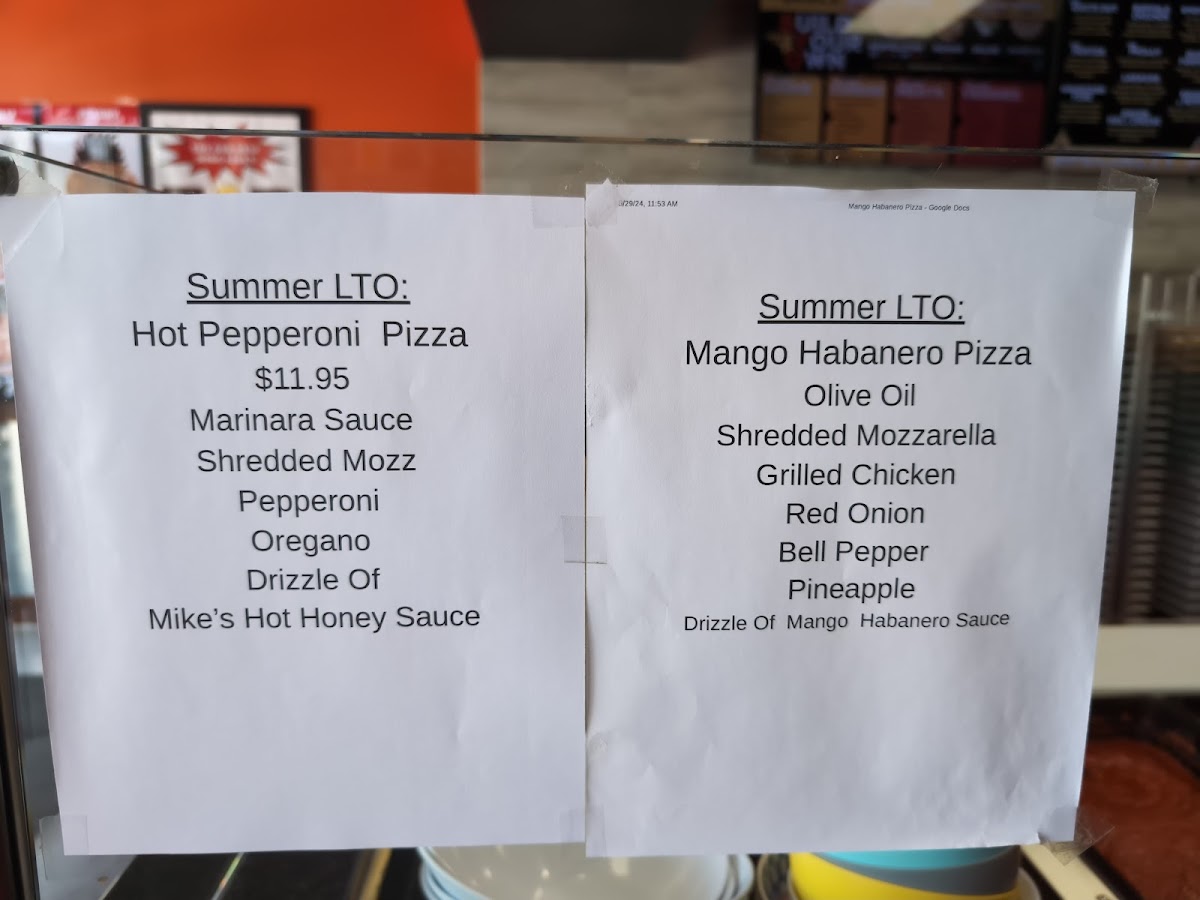 Menu 1000 Degrees Pizza - Cleveland, Tn-1