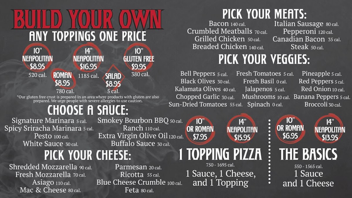 Menu 1000 Degrees Pizza - Cleveland, Tn-9