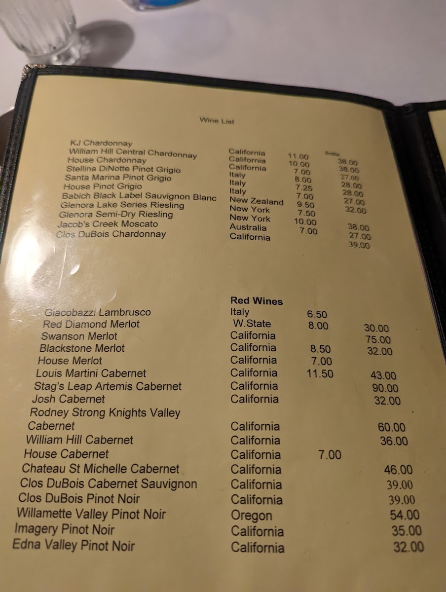 Menu 1157 North-1