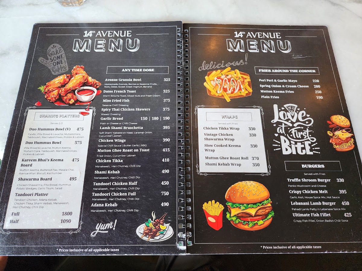 Menu 14Th Avenue Cafe & Grill-1