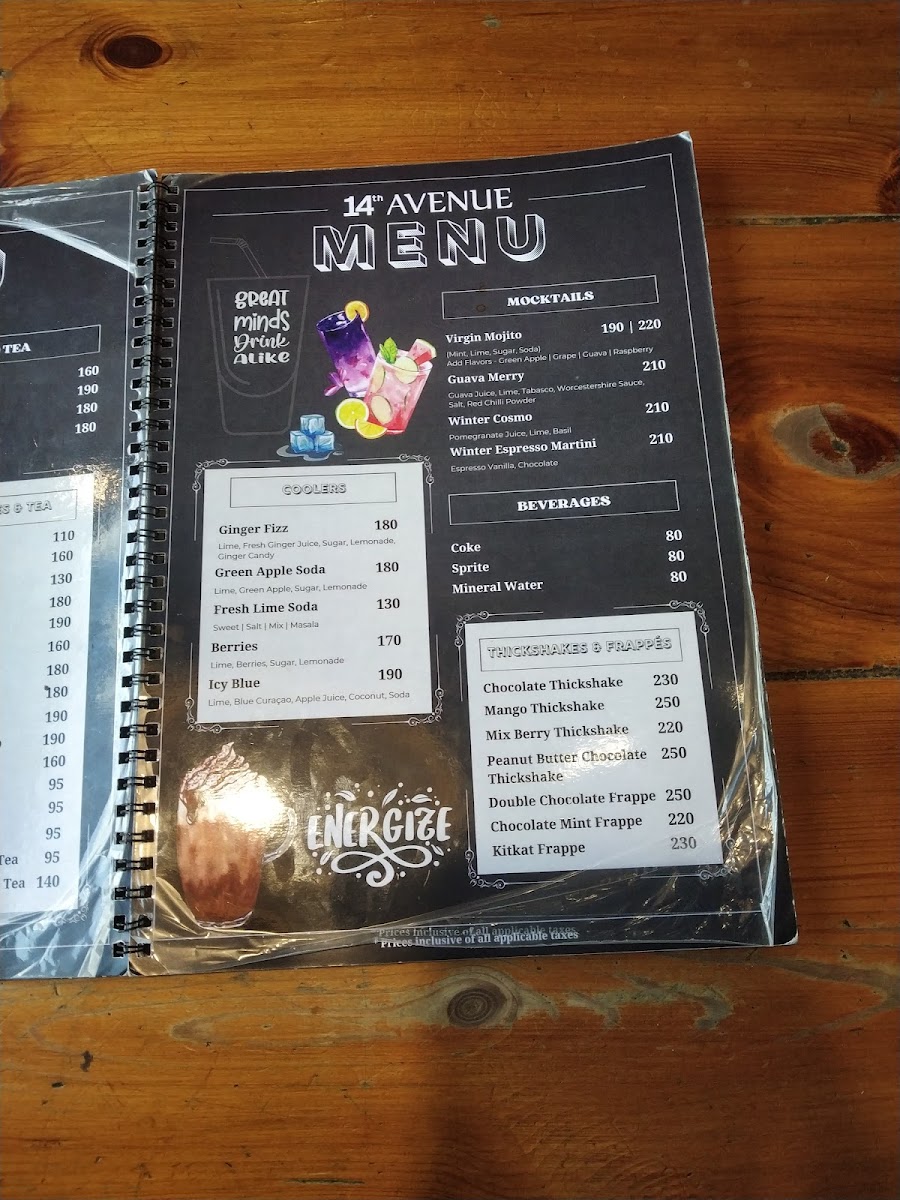 Menu 14Th Avenue Cafe & Grill-7