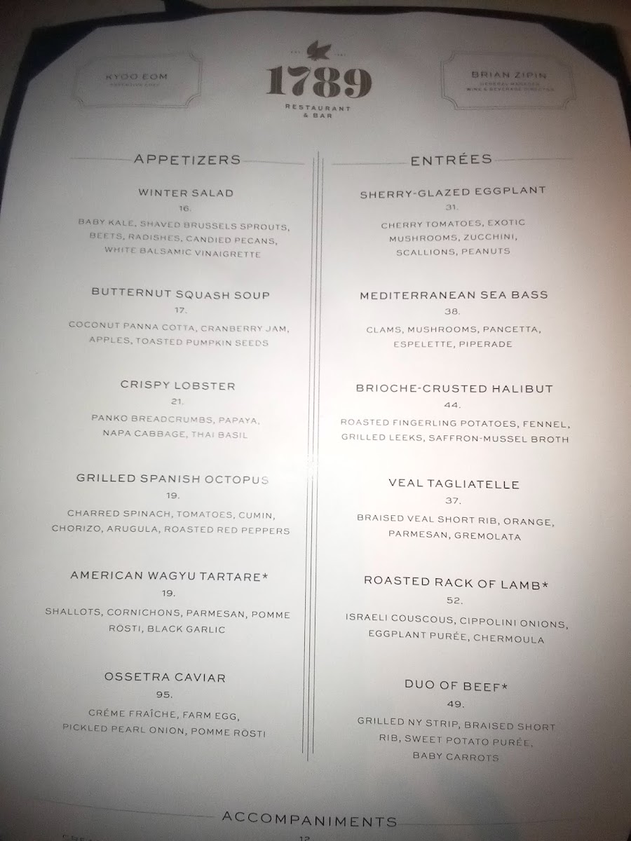 Menu 1789 Restaurant & Bar-7