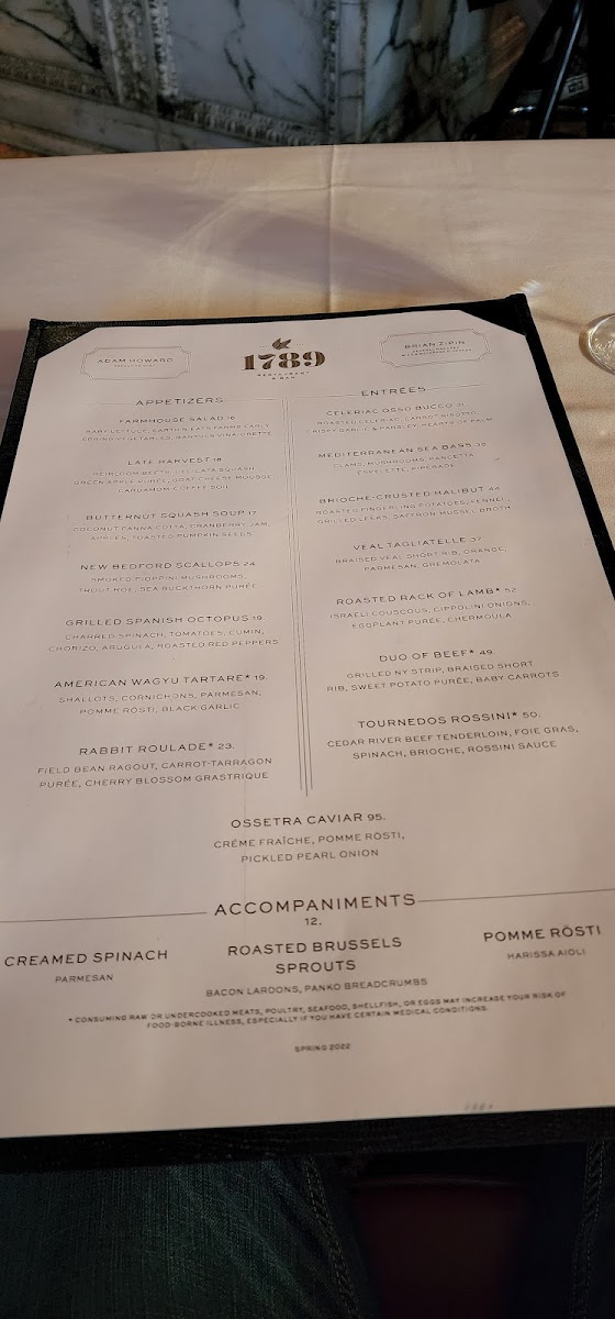 Menu 1789 Restaurant & Bar-8