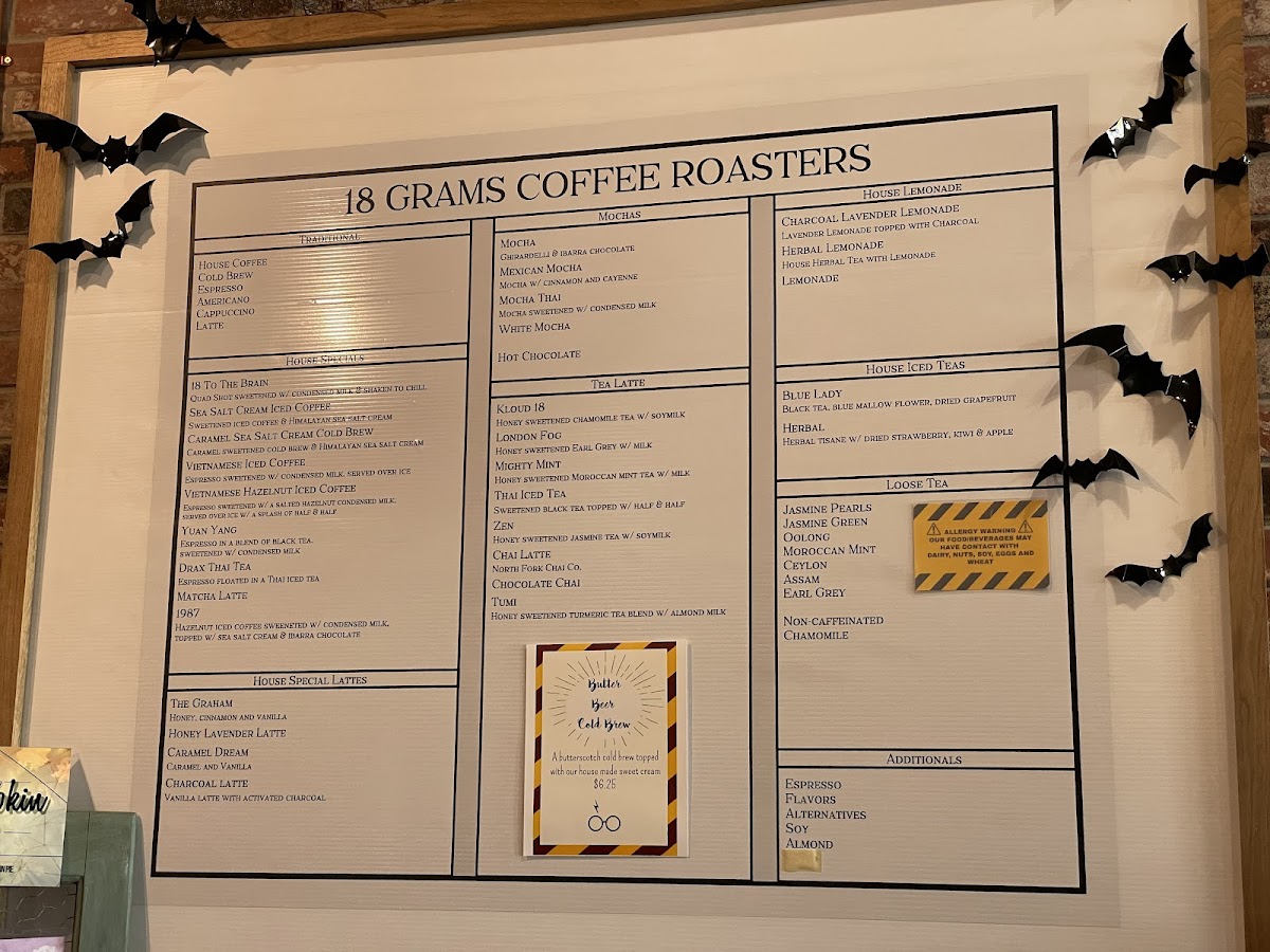 Menu 18 Grams Coffee & Tea-5
