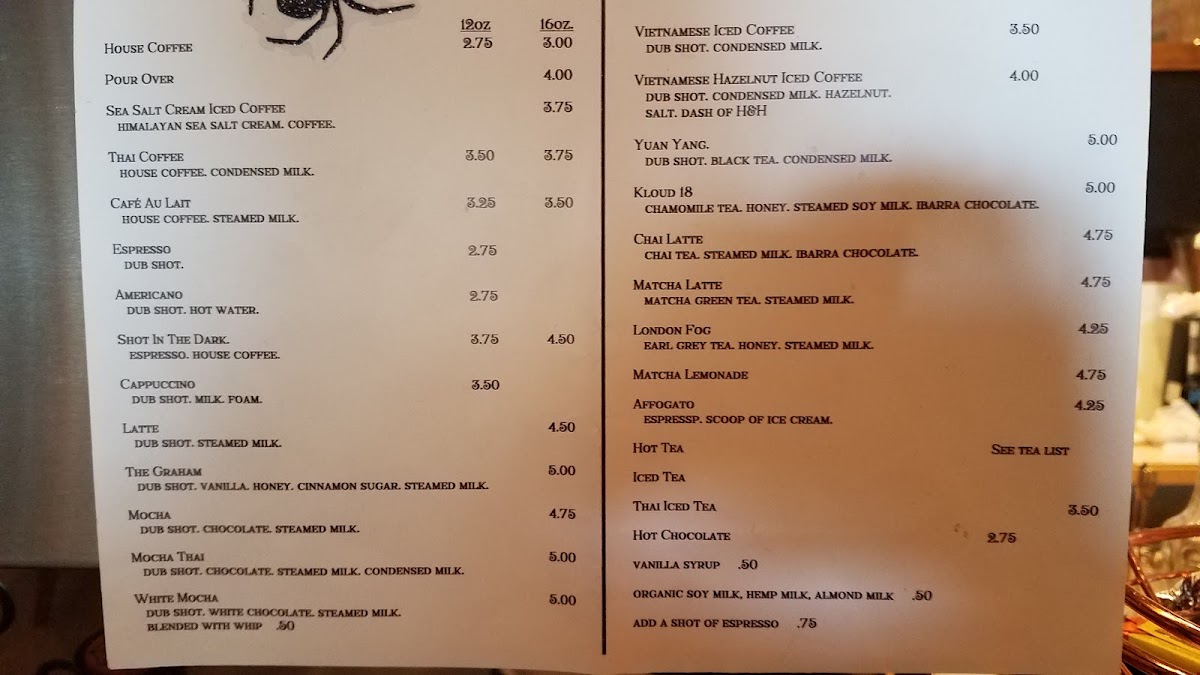Menu 18 Grams Coffee & Tea-9
