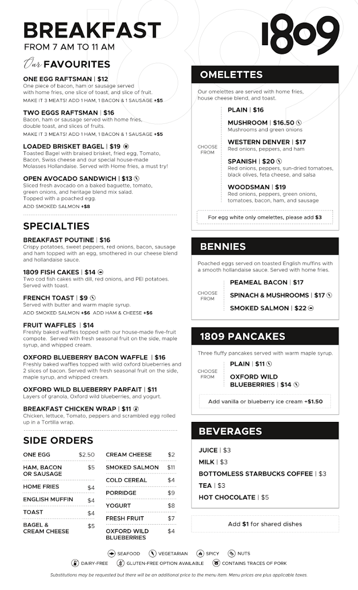 Menu 1809 Restaurant-1