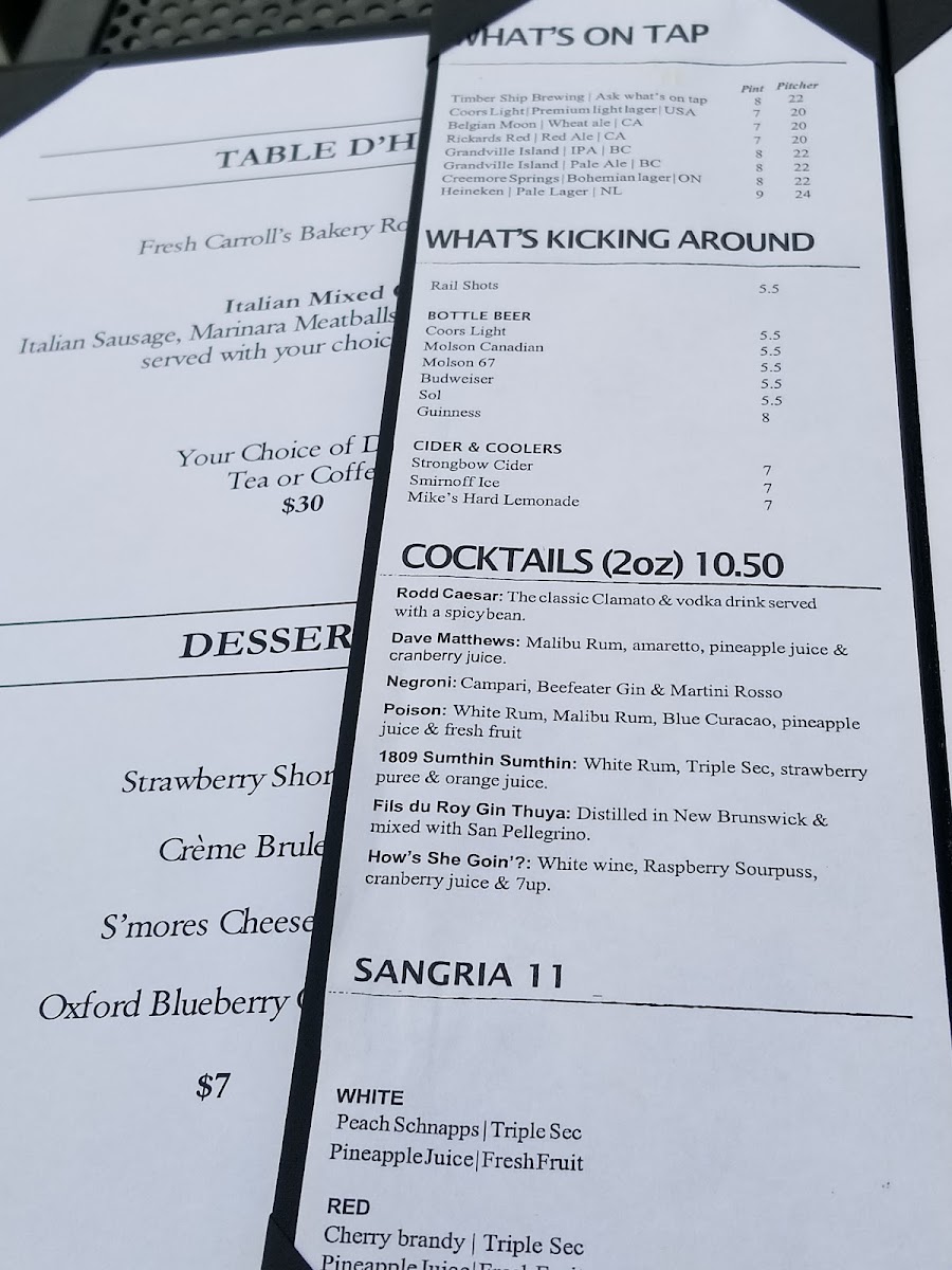 Menu 1809 Restaurant-10