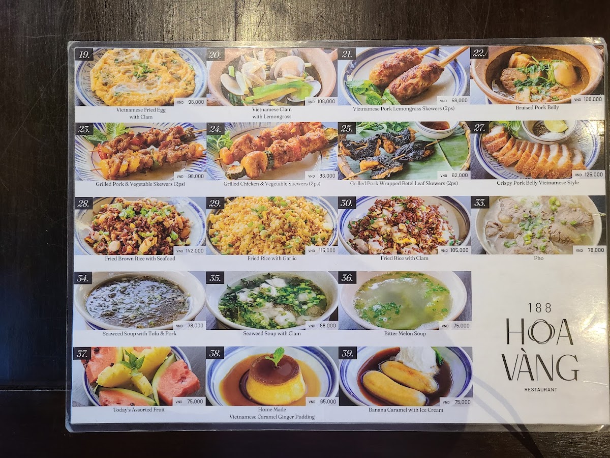 Menu 188 Hoa Vang Restaurant-2