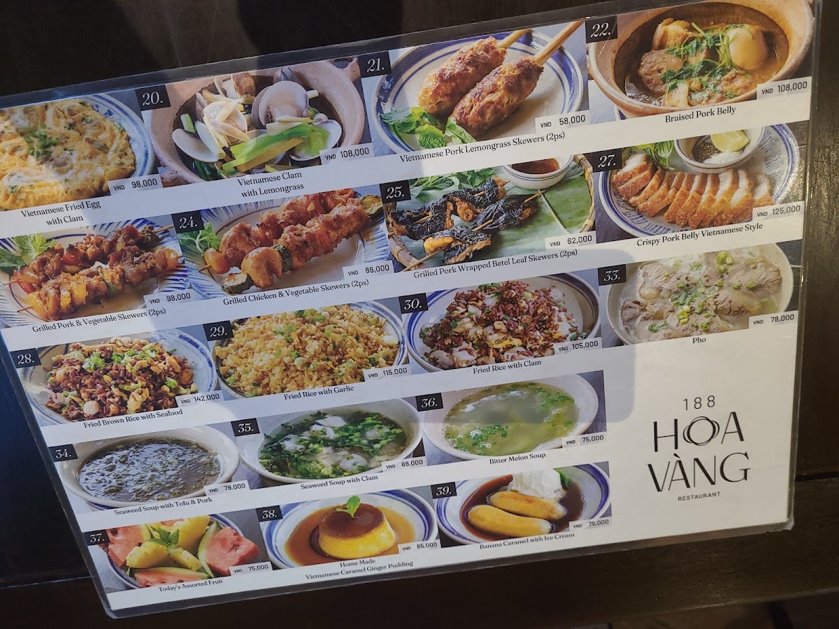Menu 188 Hoa Vang Restaurant-3