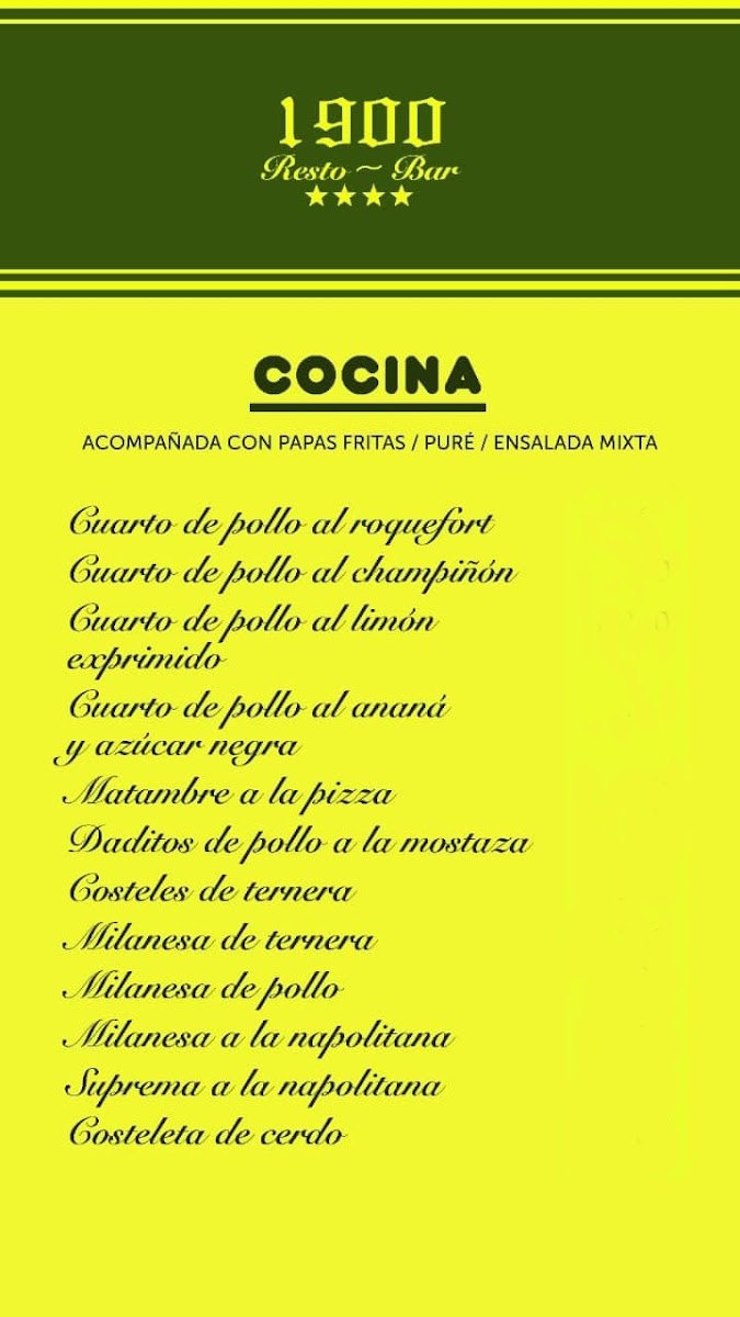 Menu 1900 Resto Bar-1