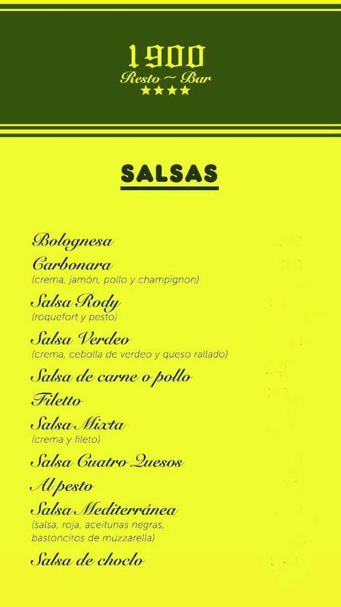 Menu 1900 Resto Bar-2