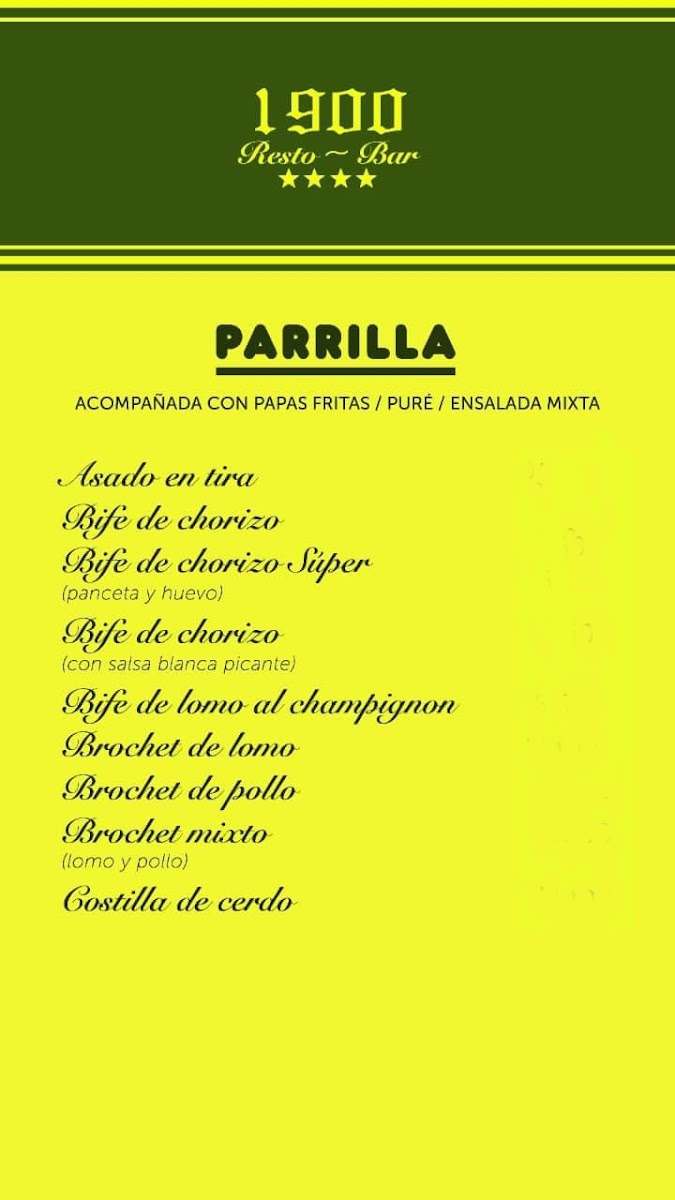 Menu 1900 Resto Bar-4
