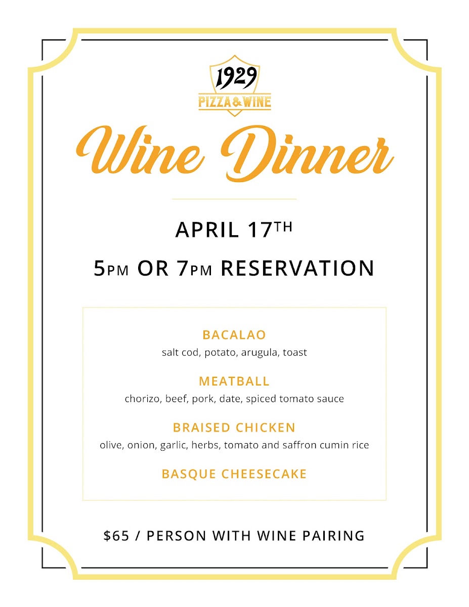 Menu 1929 Pizza And Wine-8