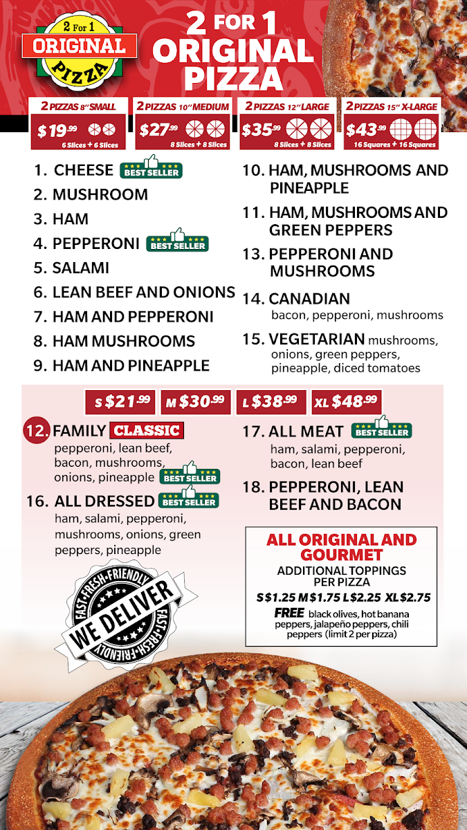 Menu 2 For 1 Family Pizza ???? Canarama-2