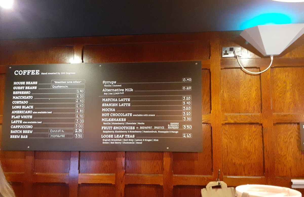 Menu 200 Degrees Coffee Shop-2