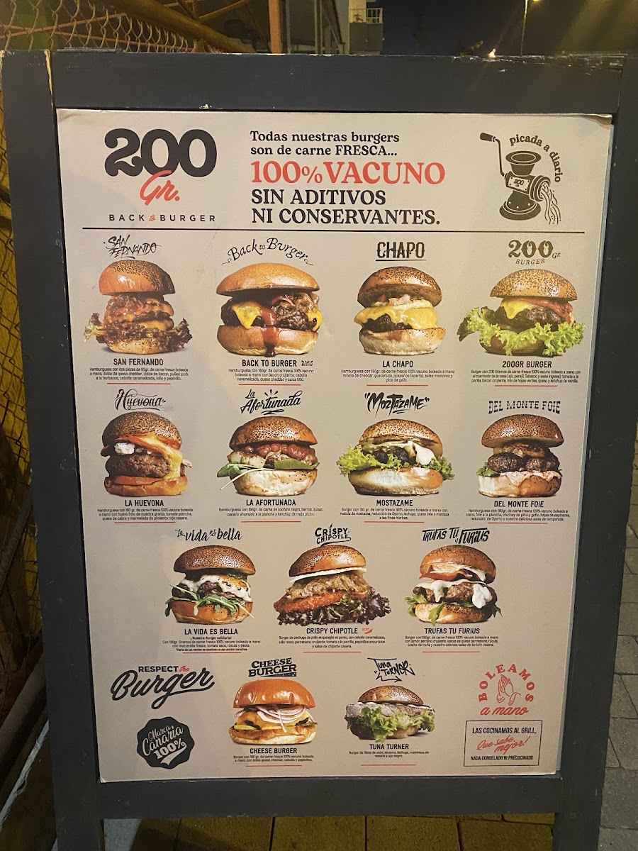Menu 200 Gramos Burger San Fernando-8