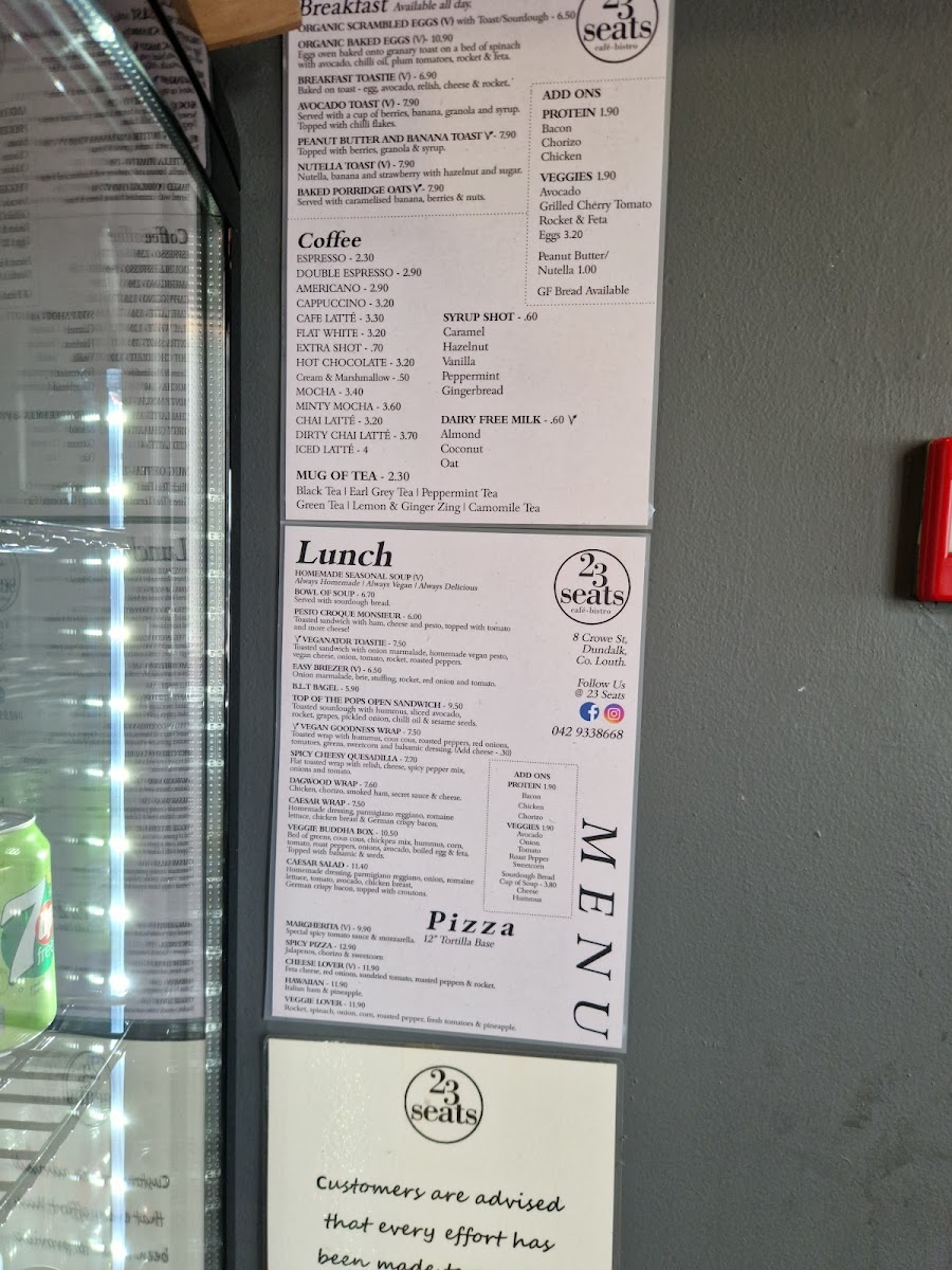 Menu 23 Seats Cafe & Bistro-2