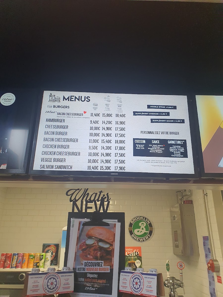 Menu 231 East Street Chartres - Le Gourmet Burger À Chartres-1