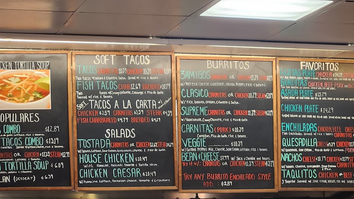 Menu 3 Amigos Restaurant-1