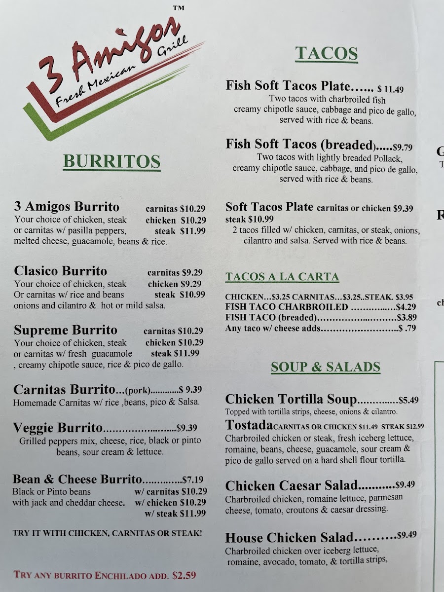 Menu 3 Amigos Restaurant-3