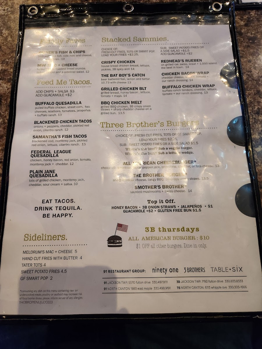 Menu 3 Brothers Corner Tavern-2