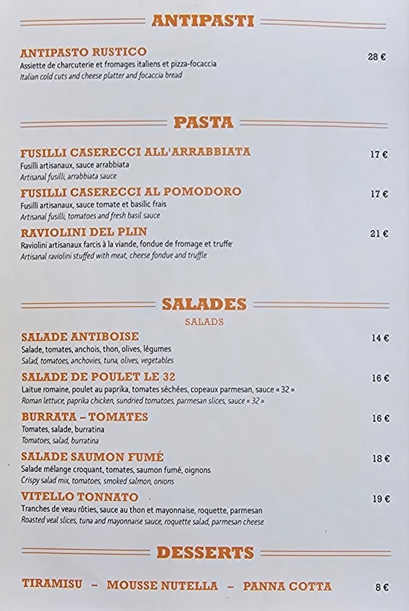 Menu 32 Pizza & Bar-2