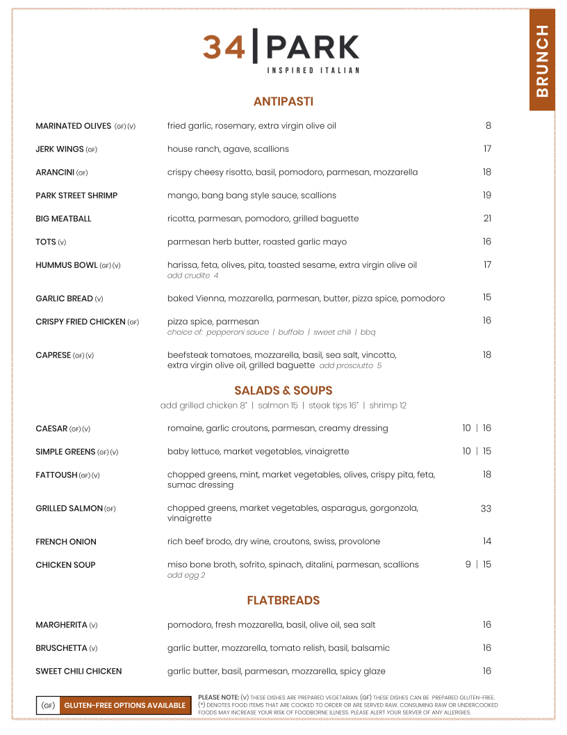 Menu 34 Park-4