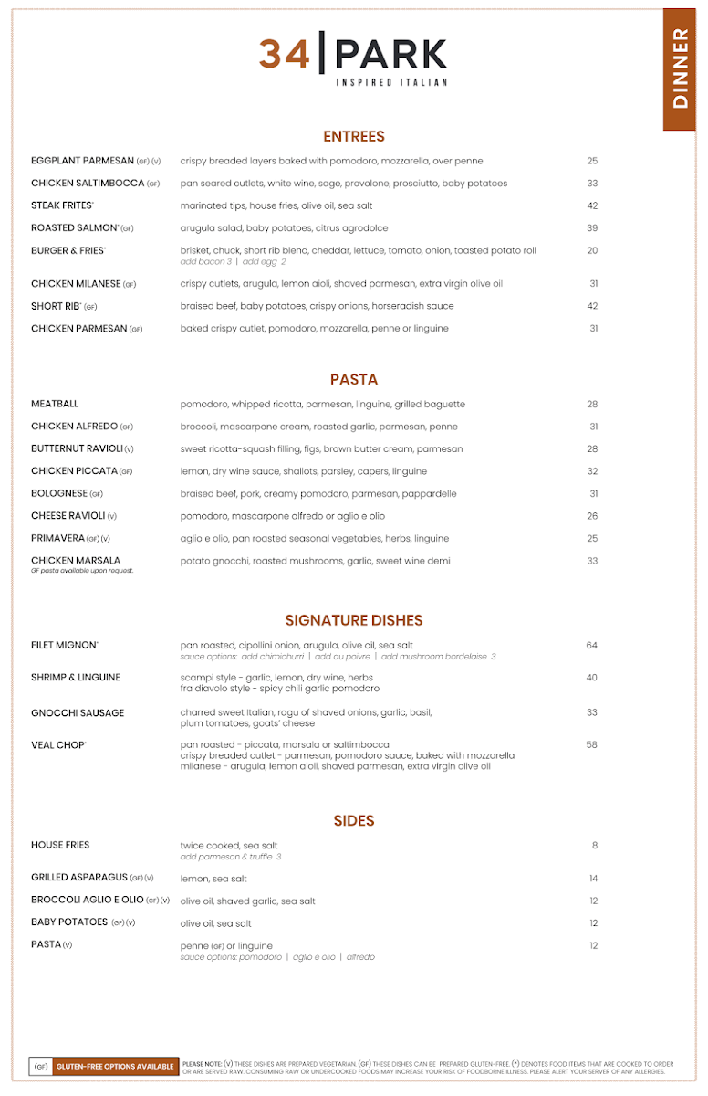 Menu 34 Park-7