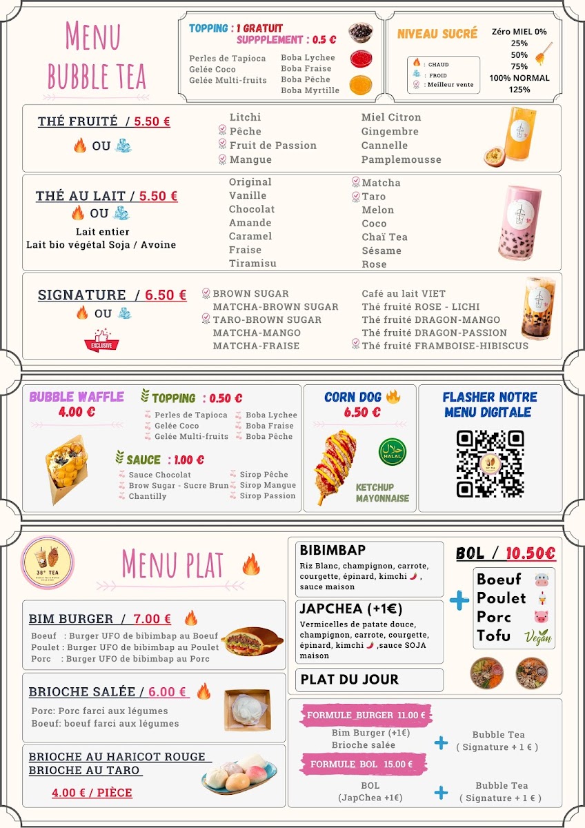 Menu 38° Tea - Bubble Tea & Waffle Antony-2