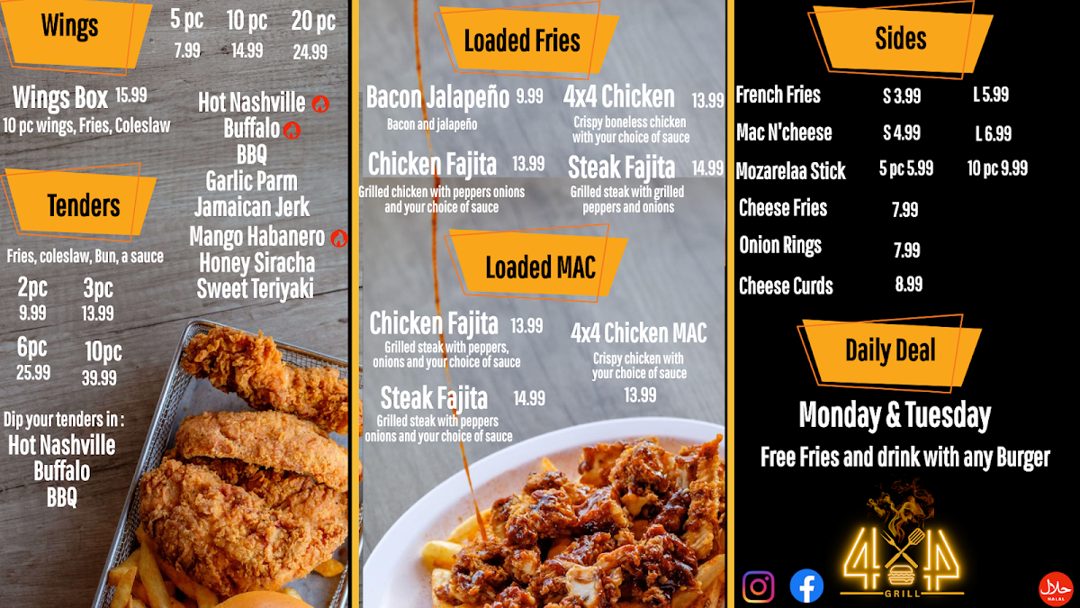 Menu 4X4 Grill-2