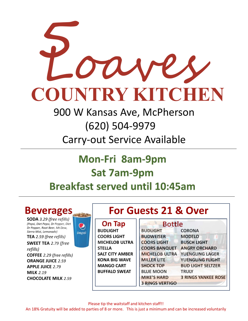 Menu 5 Loaves Country Kitchen-10