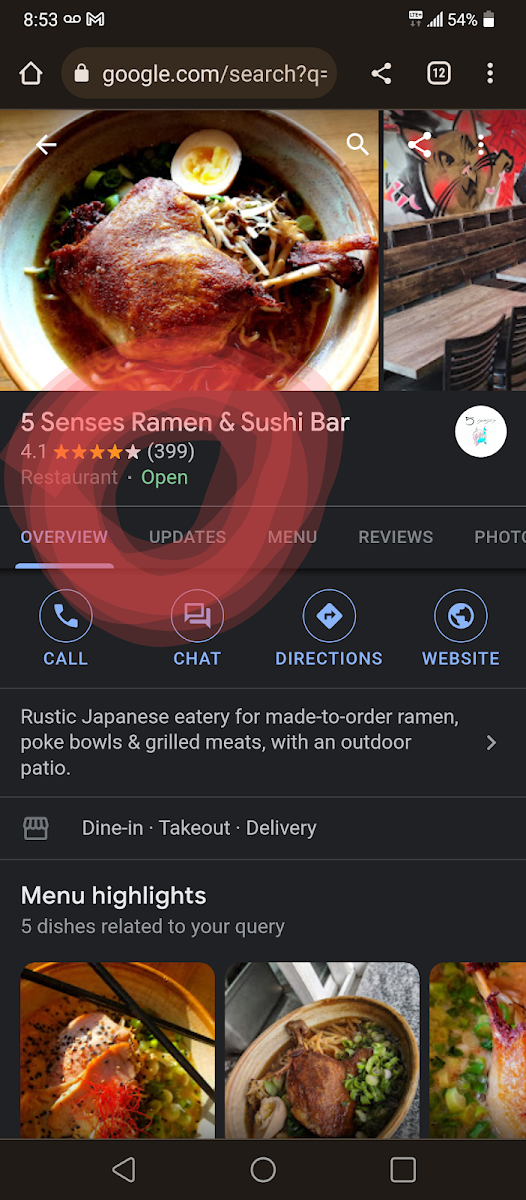 Menu 5 Senses Ramen & Sushi Bar-2