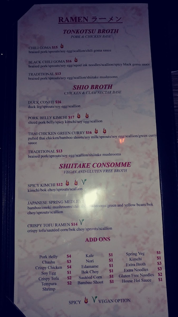Menu 5 Senses Ramen & Sushi Bar-6
