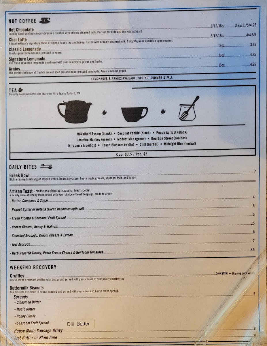 Menu 5 Stones Coffee Co-5
