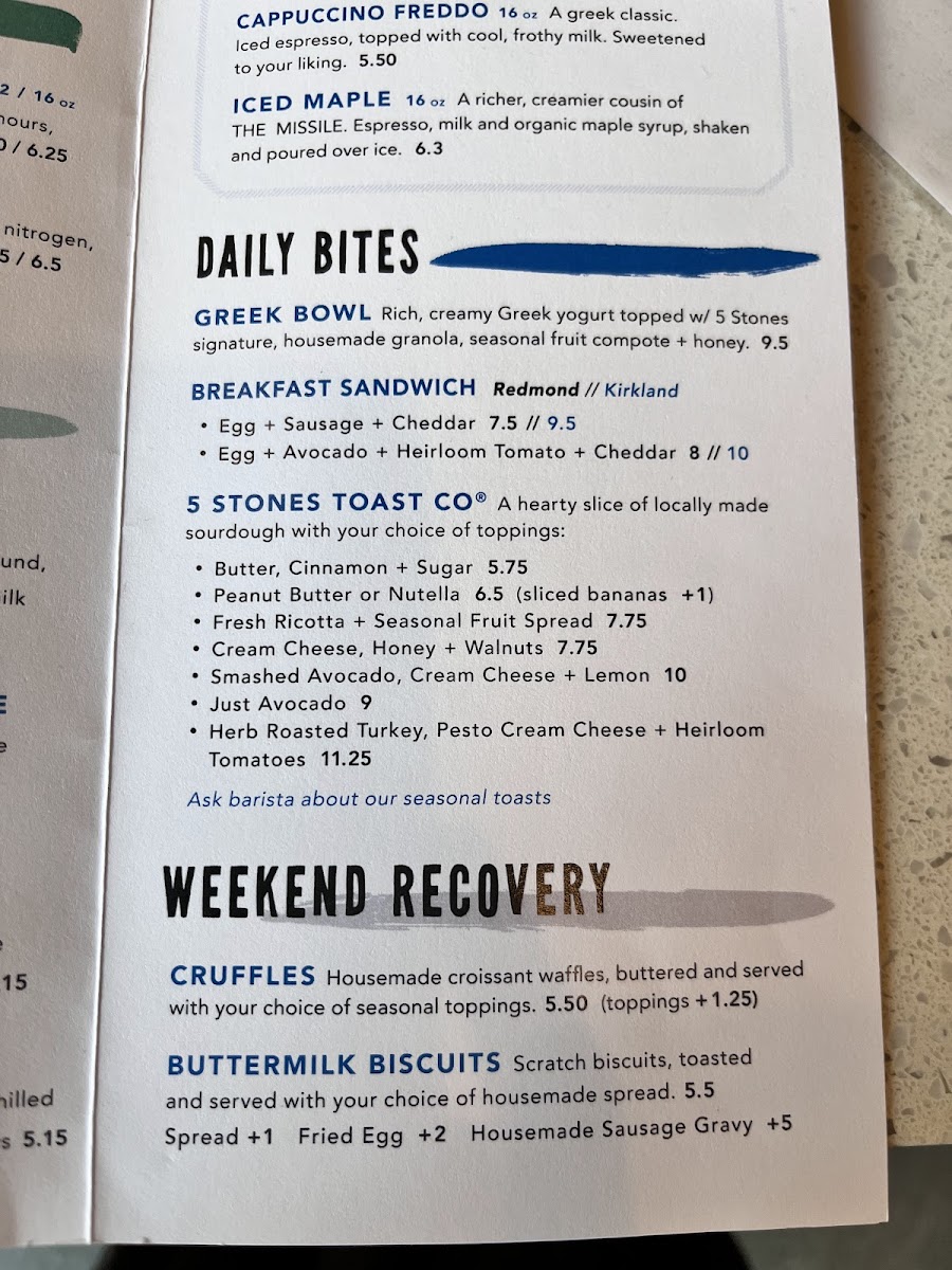 Menu 5 Stones Coffee Co-7