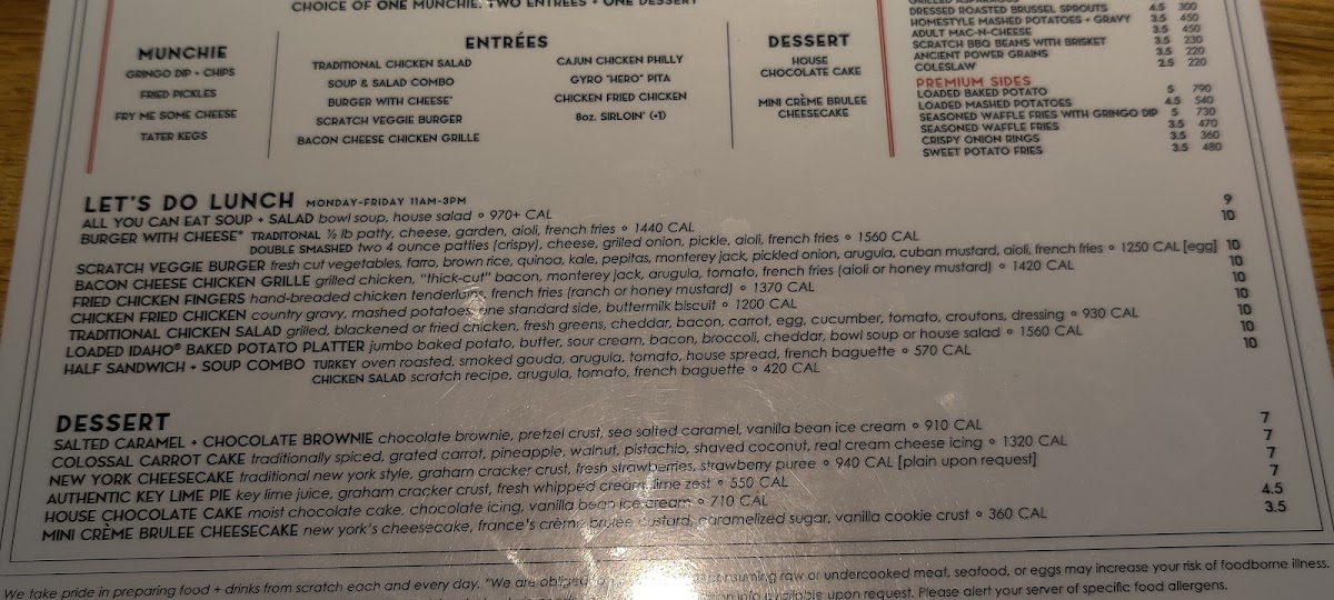 Menu 54Th Street Restaurant & Drafthouse- City Base-7