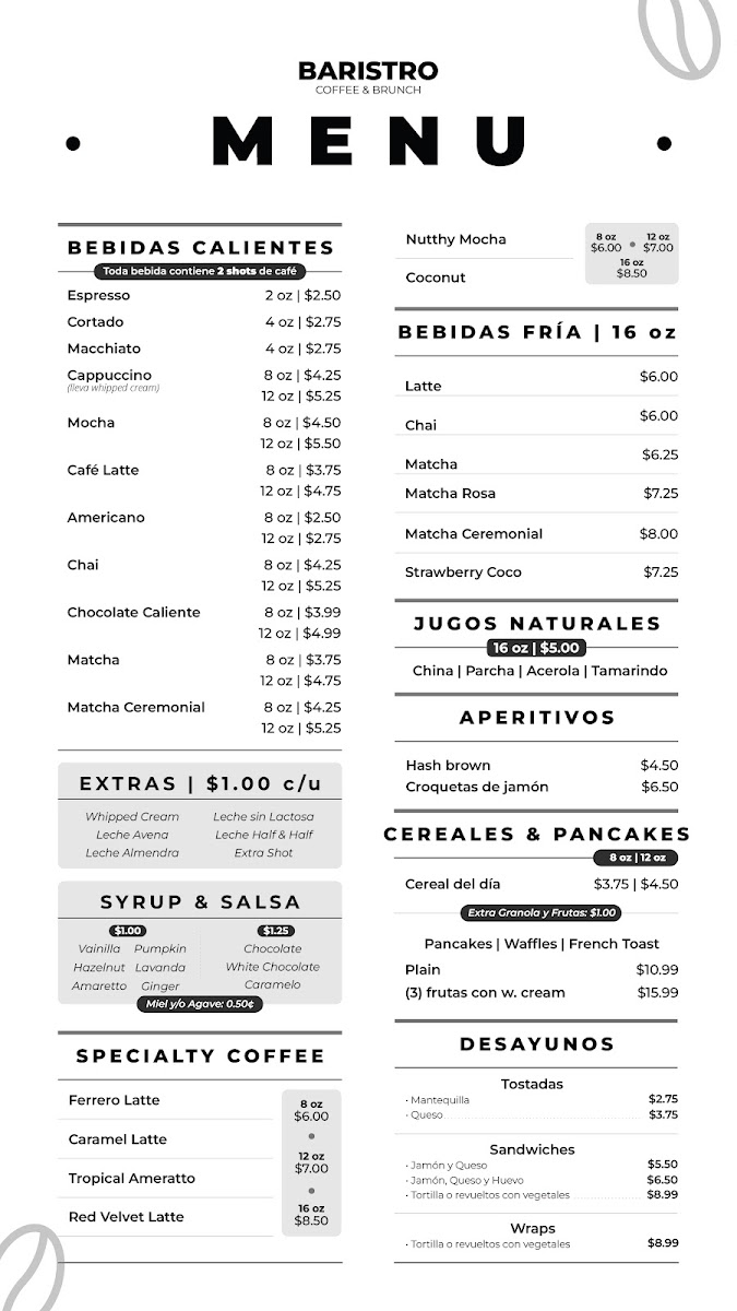 Menu 7 Café-7