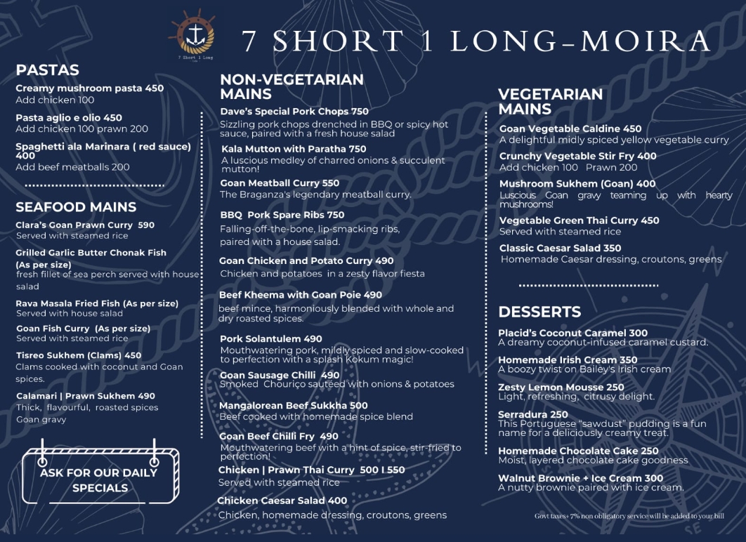 Menu 7 Short 1 Long Restaurant-1