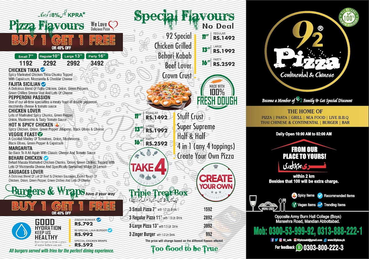 Menu 92 Pizza Abbottabad-2