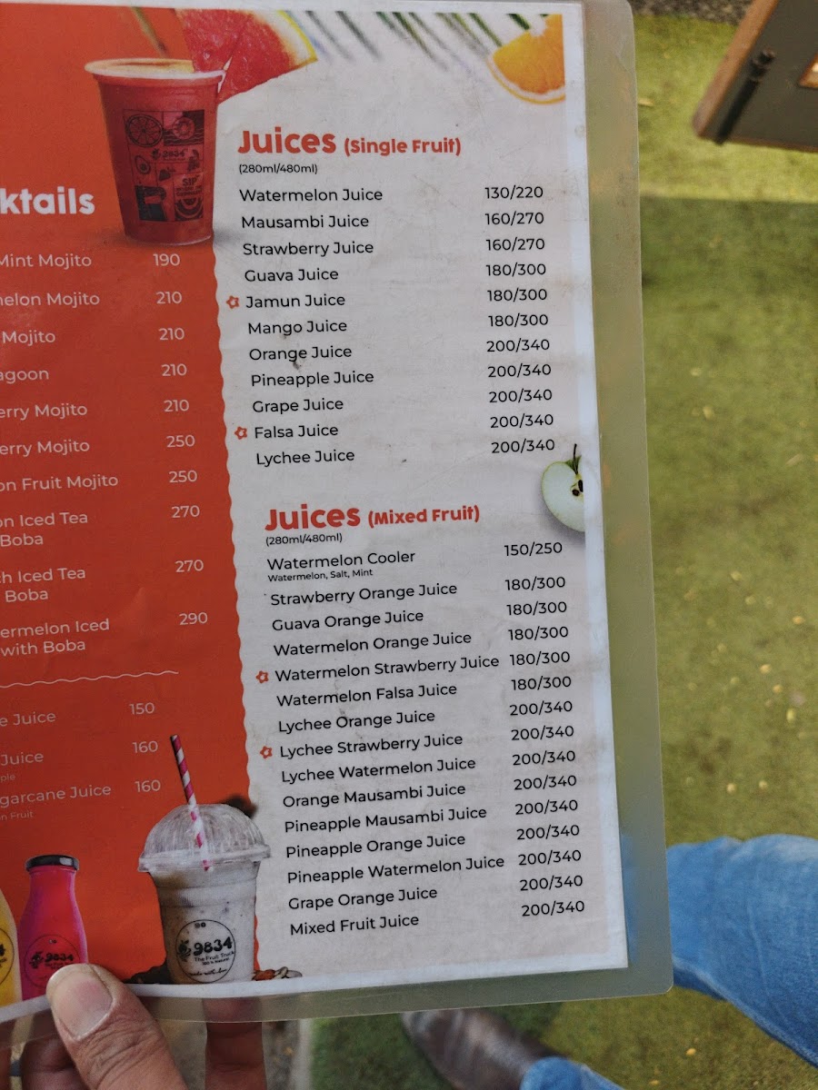 Menu 9834 The Fruit Truck Ahmedabad (Navrangpura)-1