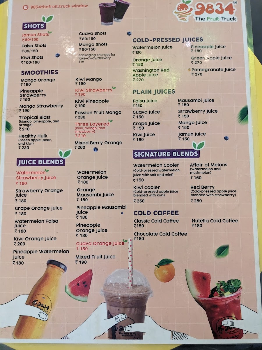 Menu 9834 The Fruit Truck Ahmedabad (Navrangpura)-4