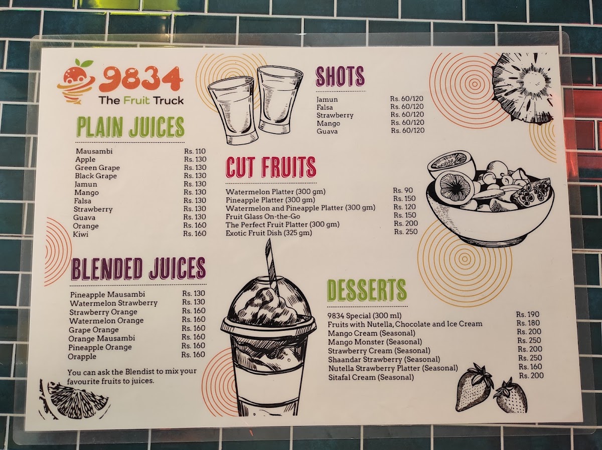 Menu 9834 The Fruit Truck Ahmedabad (Navrangpura)-5