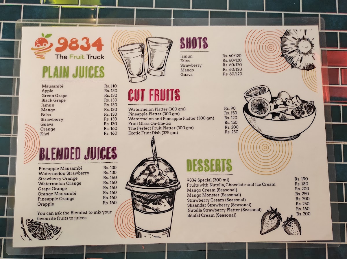 Menu 9834 The Fruit Truck Ahmedabad (Navrangpura)-6