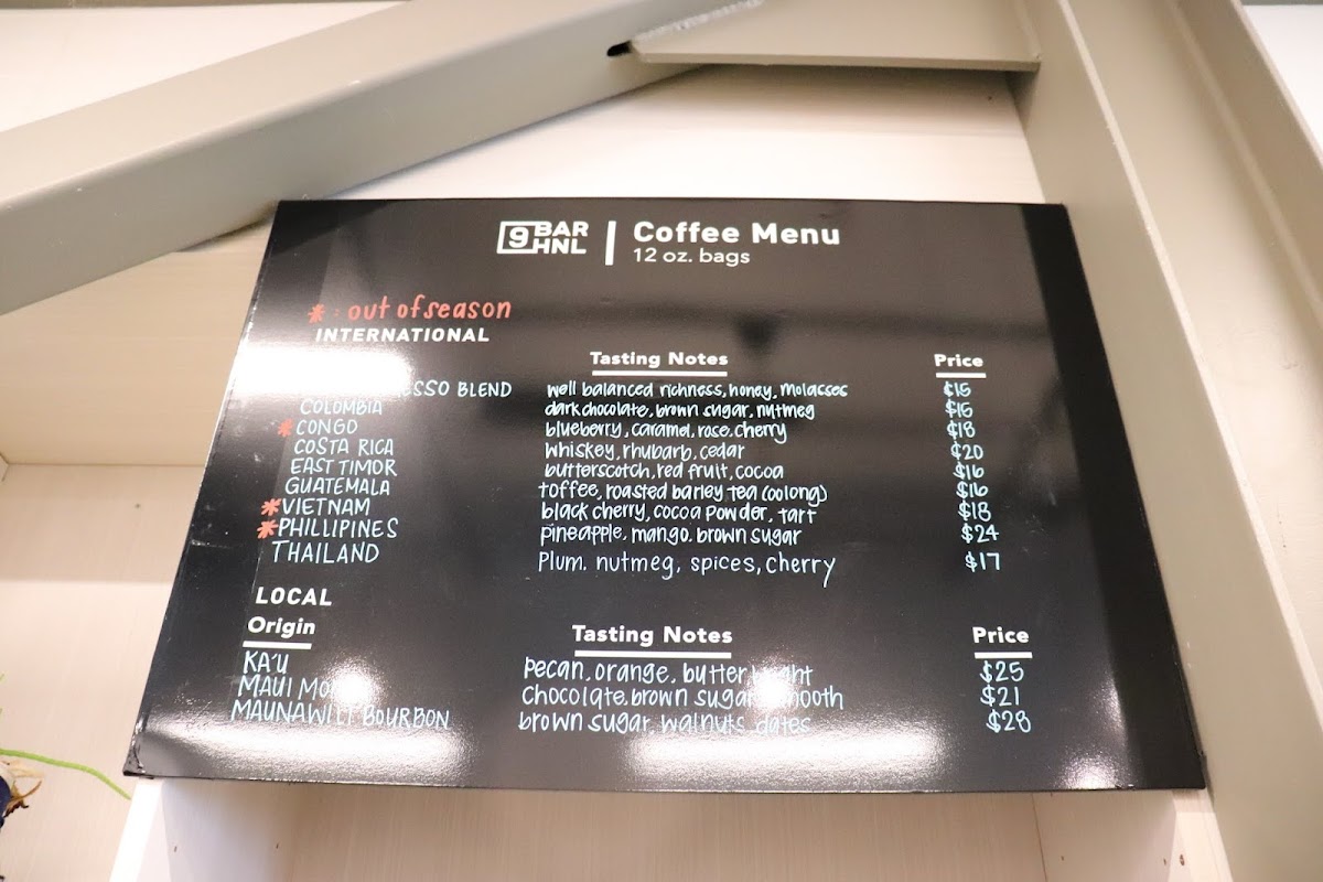 Menu 9Bar Hnl-10