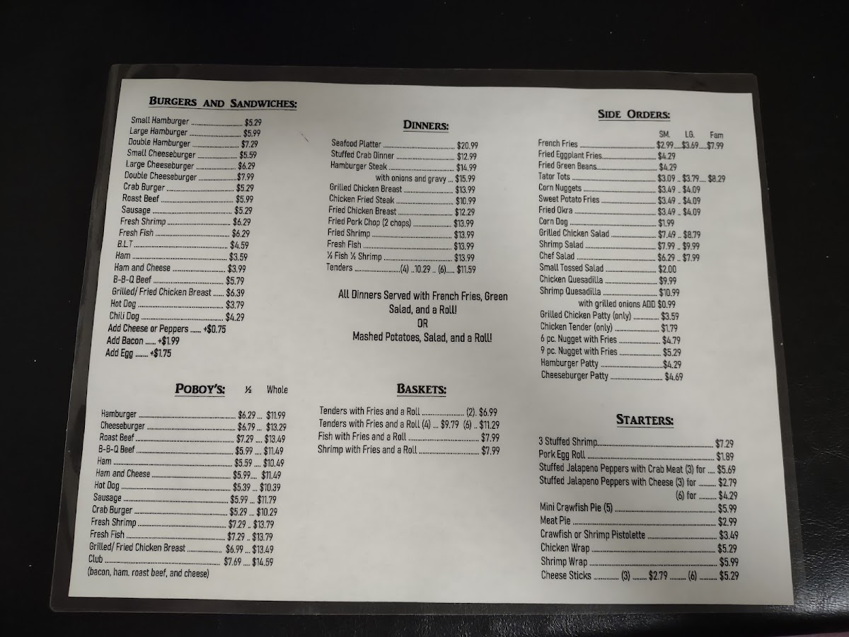 Menu A-Bear's Diner-4