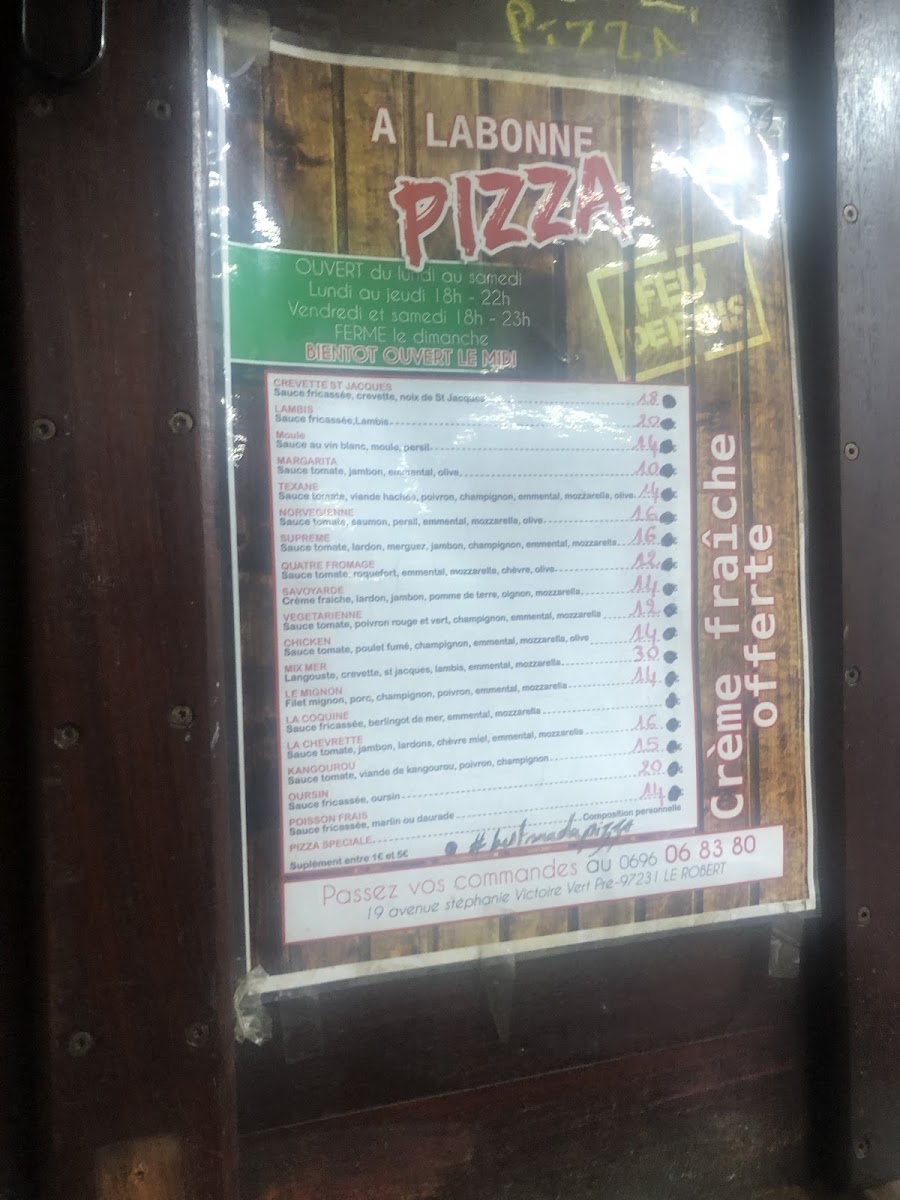 Menu A La Bonne Pizza-3