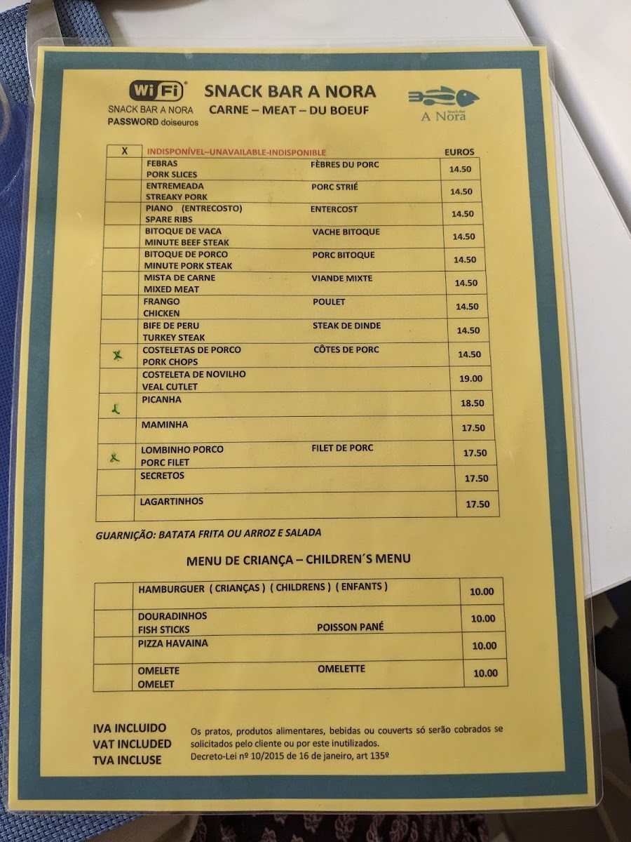 Menu A Nora-3