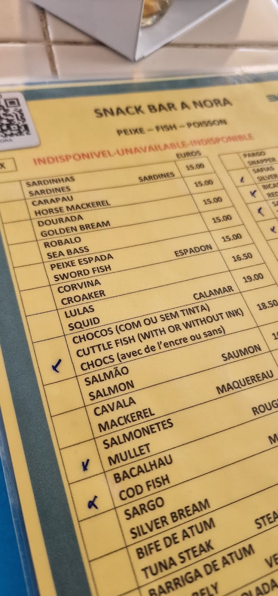 Menu A Nora-7